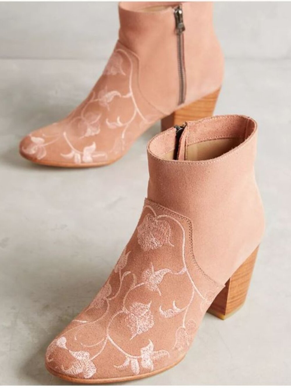 Huma Blanco Prudence Ankle Boots in Rose from Anthropologie – Size 9 (39 EU)